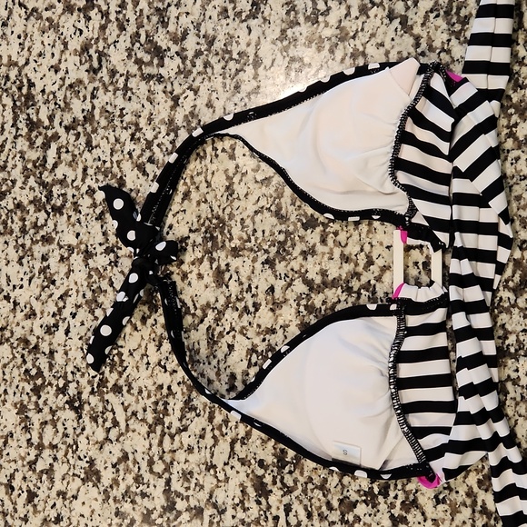 Small Polka Dot Bikini Halter Top with slight defect as provided picture - Picture 2 of 3